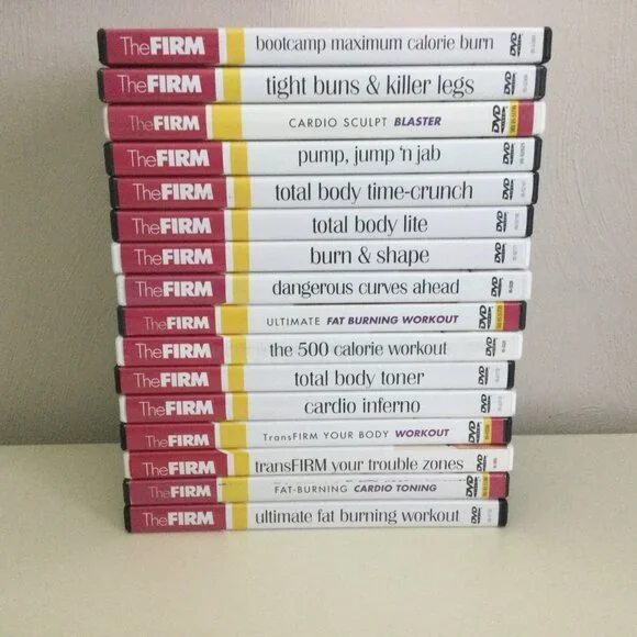 Bundle of 16 THE FIRM Workout Fitness Exercise DVDs ~ Like New - Picture 2 of 2